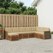 Set vanjskih sofa s jastukom 6 pcs Prirodna