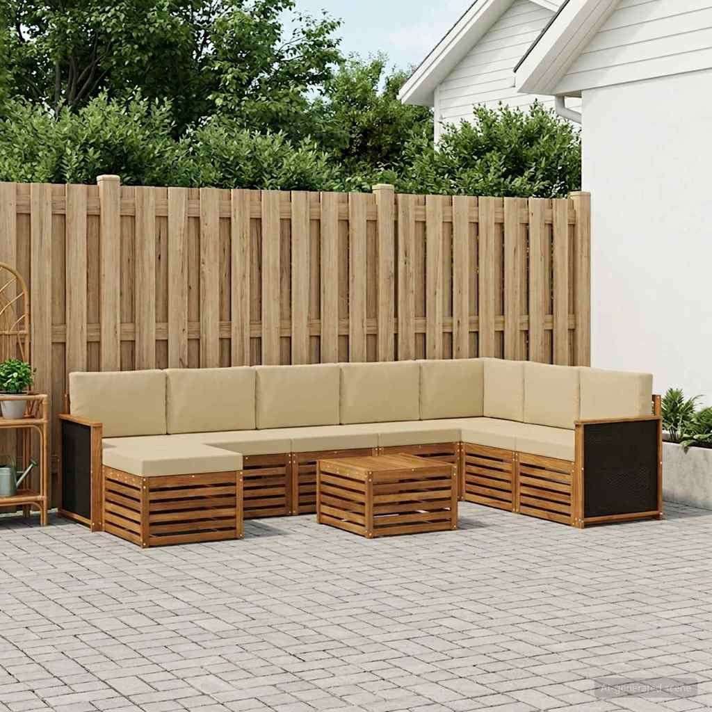 Set vanjskih sofa 7 kom. Prirodna