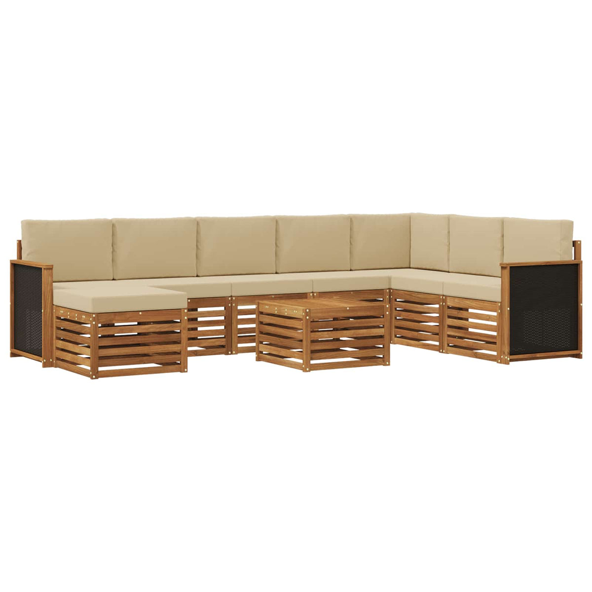 Set vanjskih sofa 7 kom. Prirodna