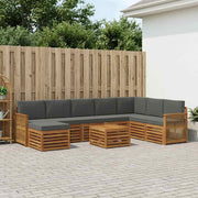 Set vanjskih sofa 7 kom. Prirodna i antracit