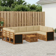 Set vanjskih sofa 10 kom. Prirodna