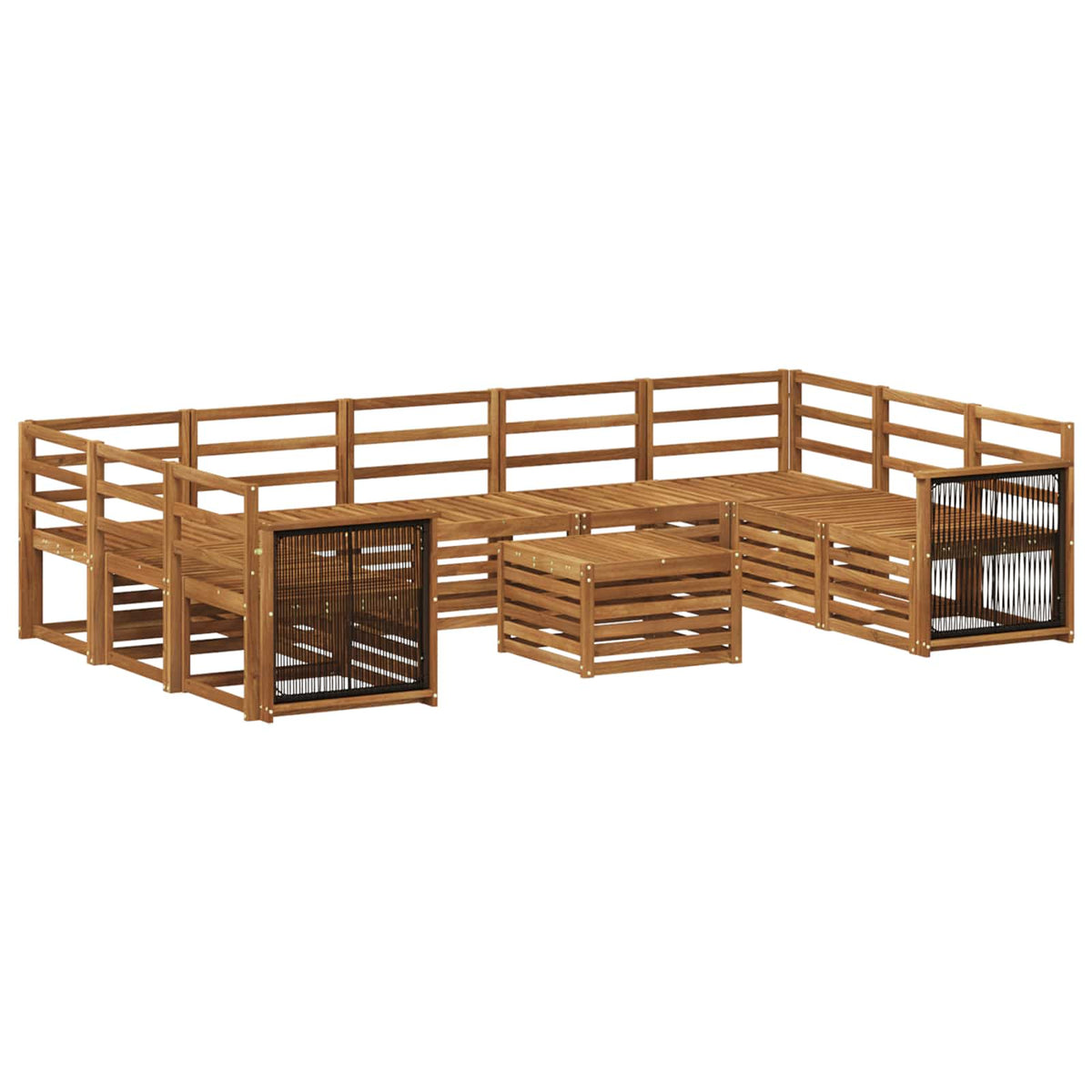 Setovi sofa Čvrsto drvo akacije