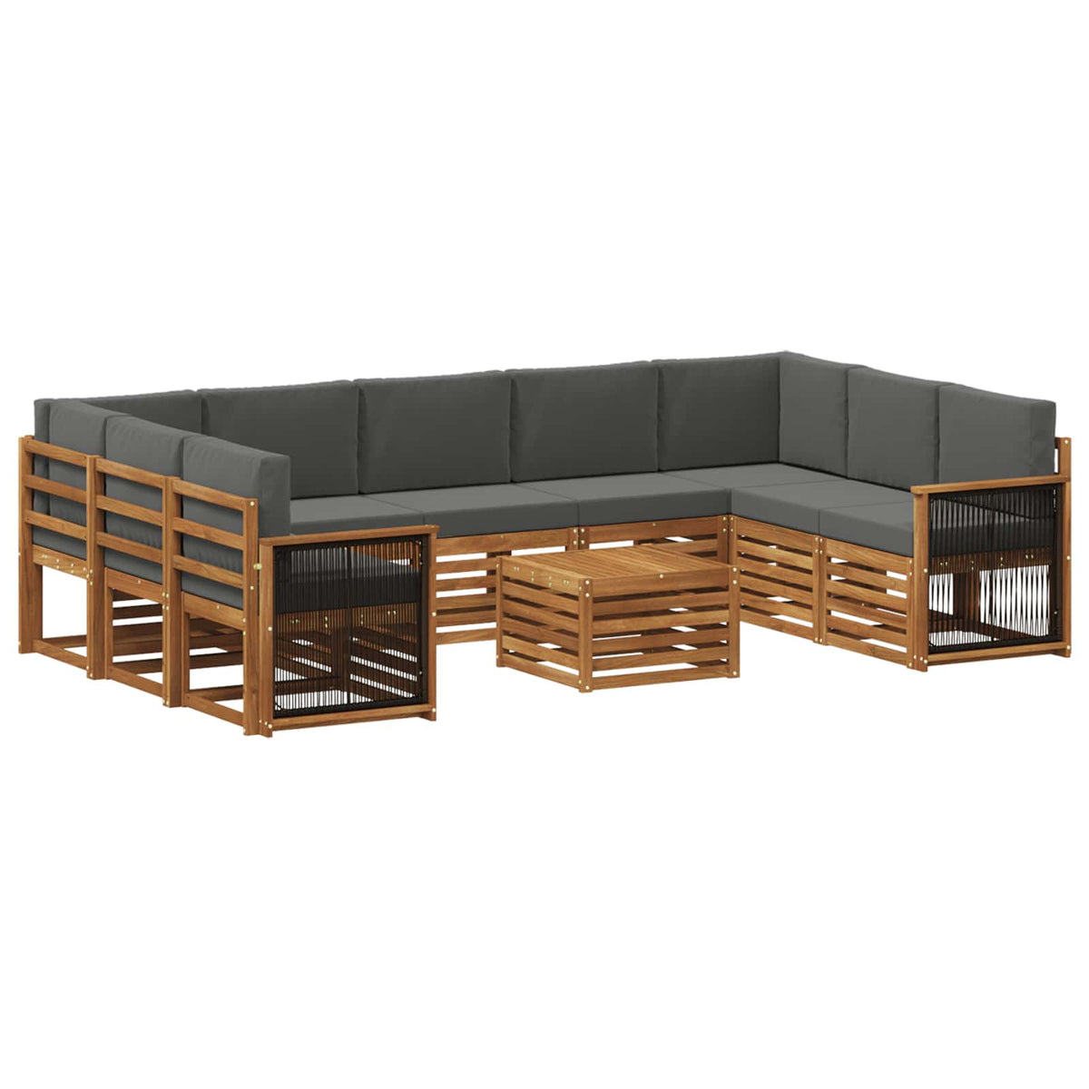 Setovi sofa Čvrsto drvo akacije