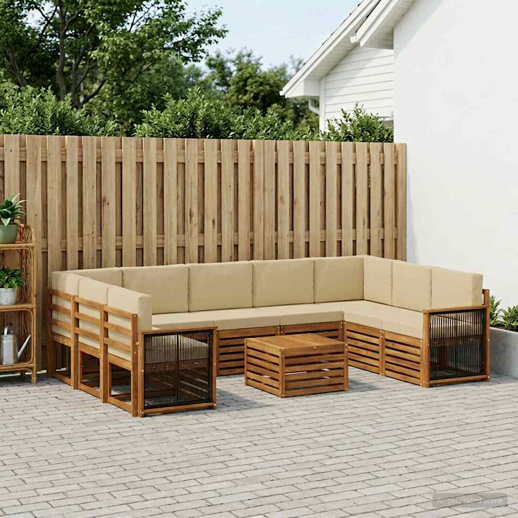 Setovi sofa Čvrsto drvo akacije