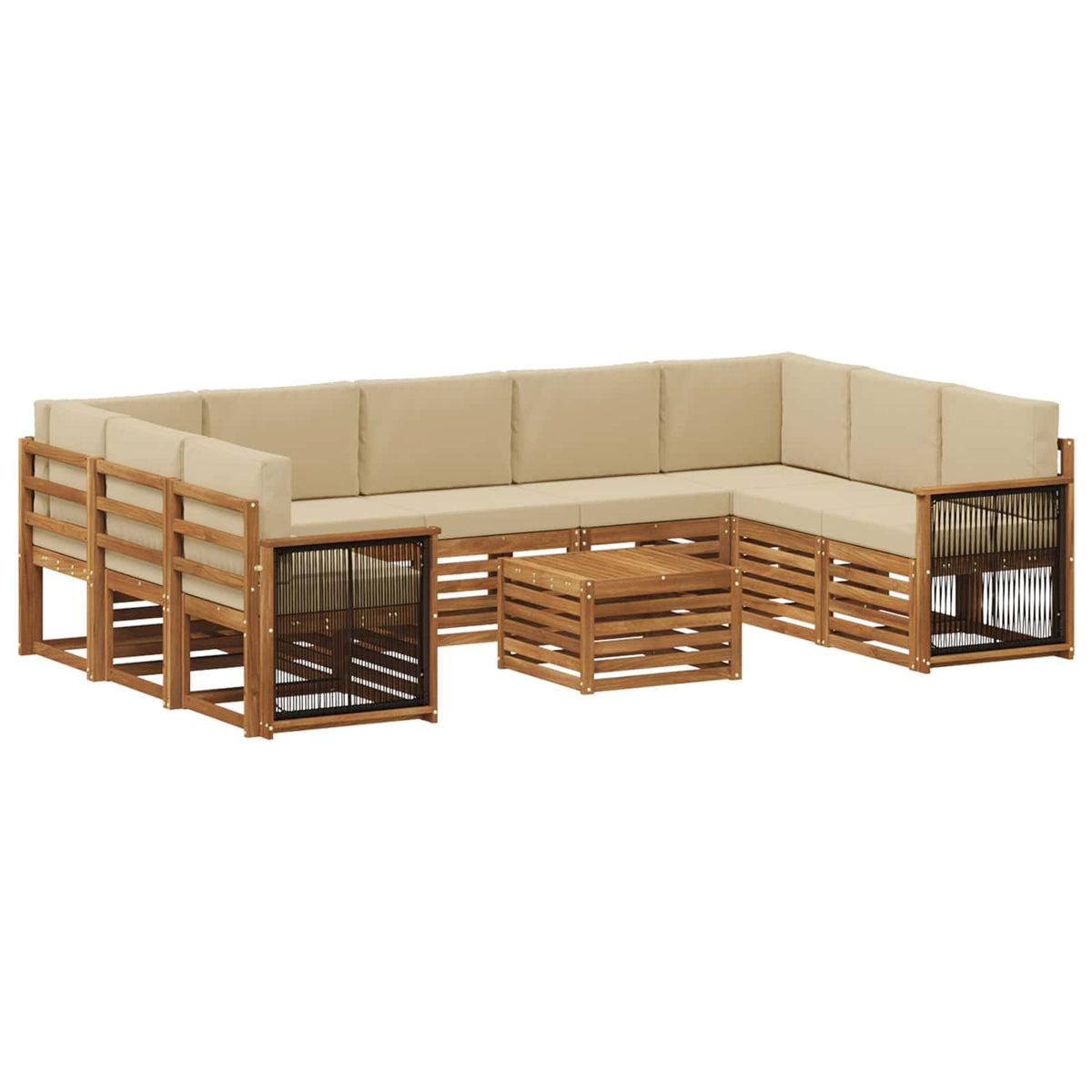 Setovi sofa Čvrsto drvo akacije