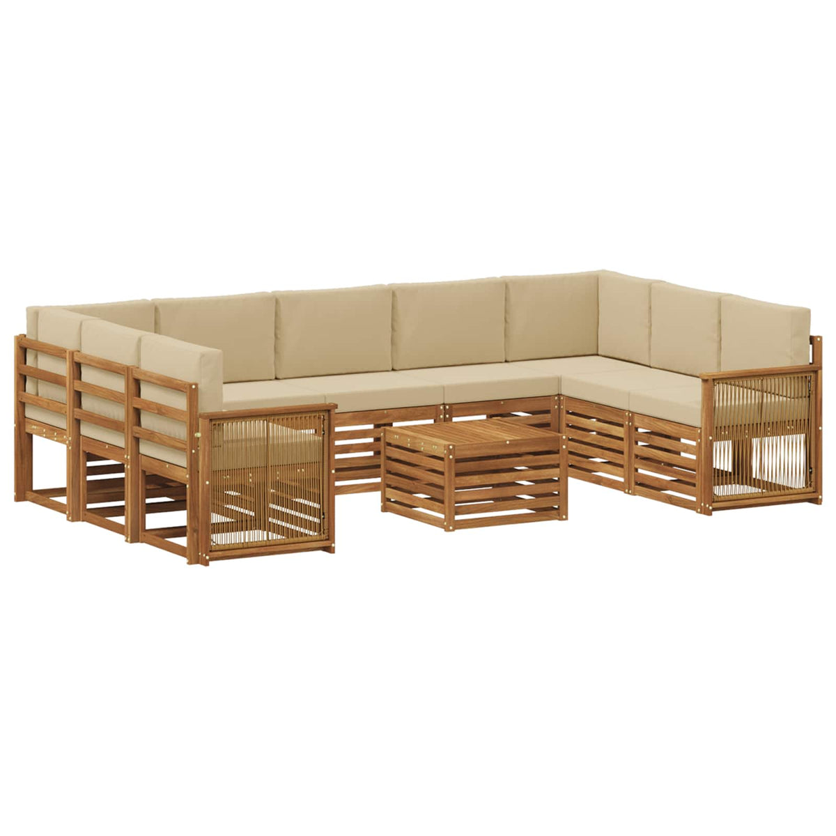 Setovi sofa Čvrsto drvo akacije