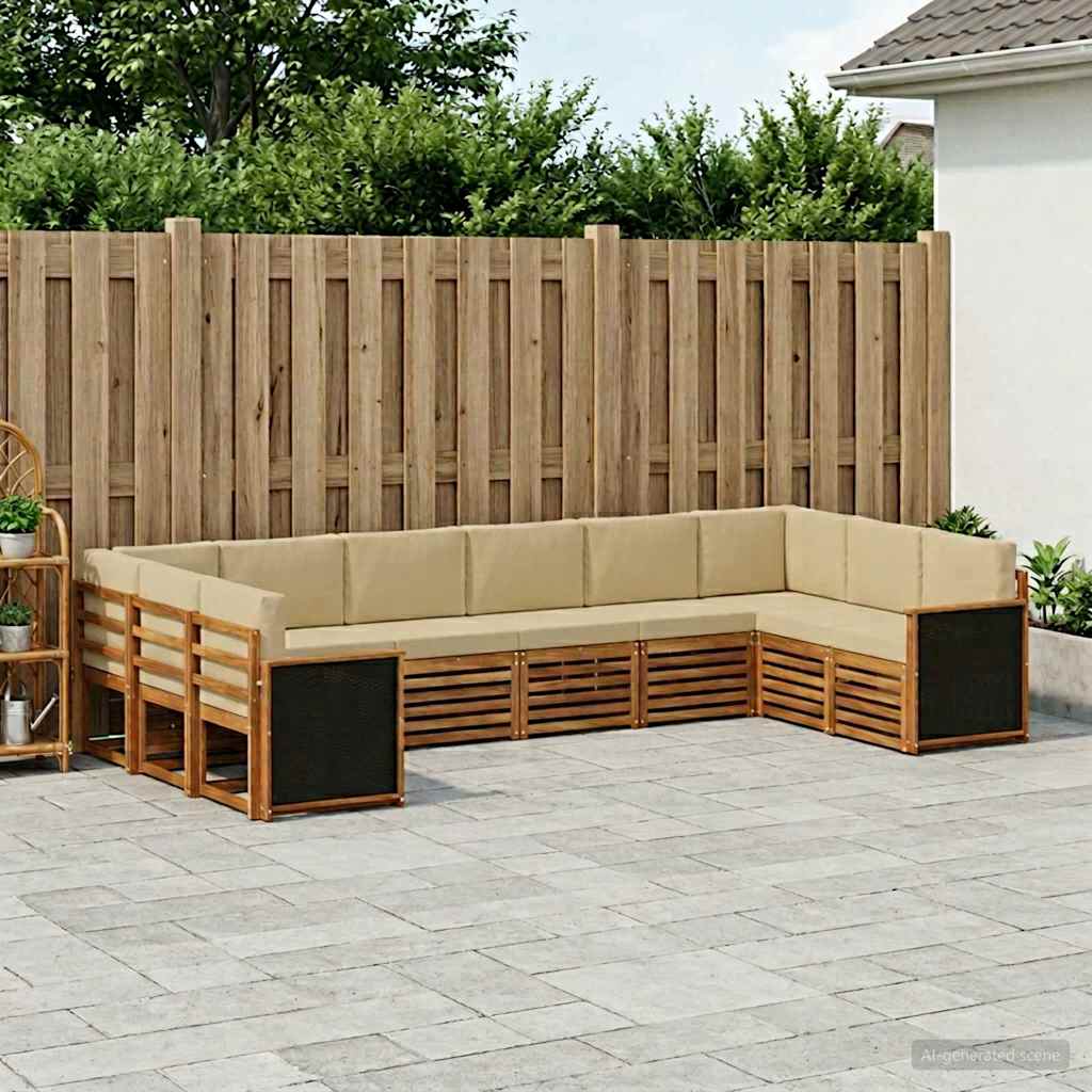 Set vanjskih sofa 7 kom. Prirodna