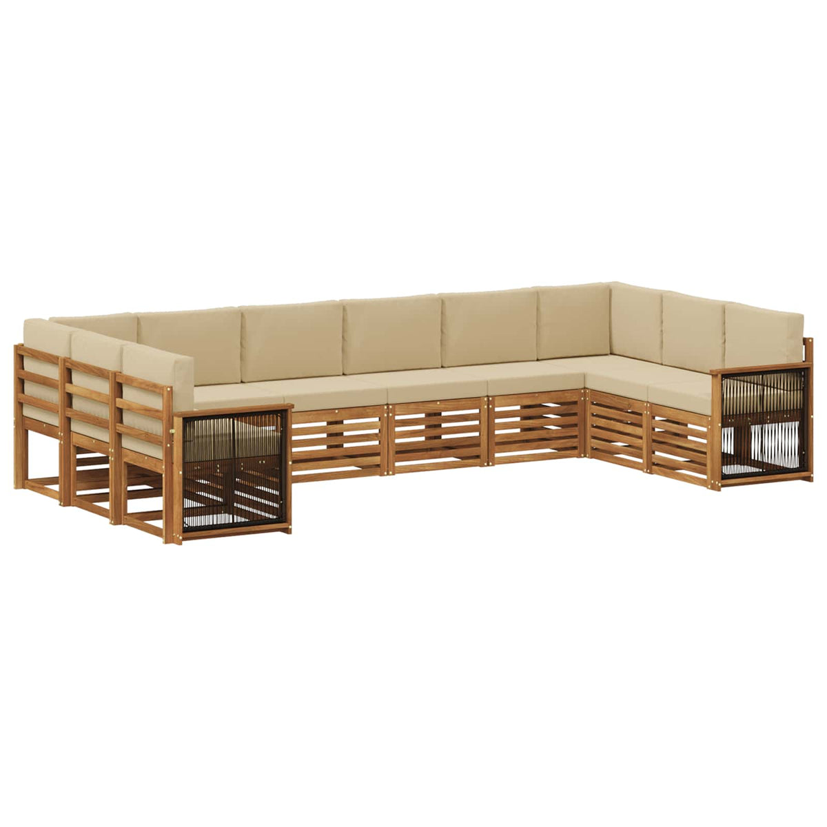 Set vanjskih sofa 7 kom. Prirodna