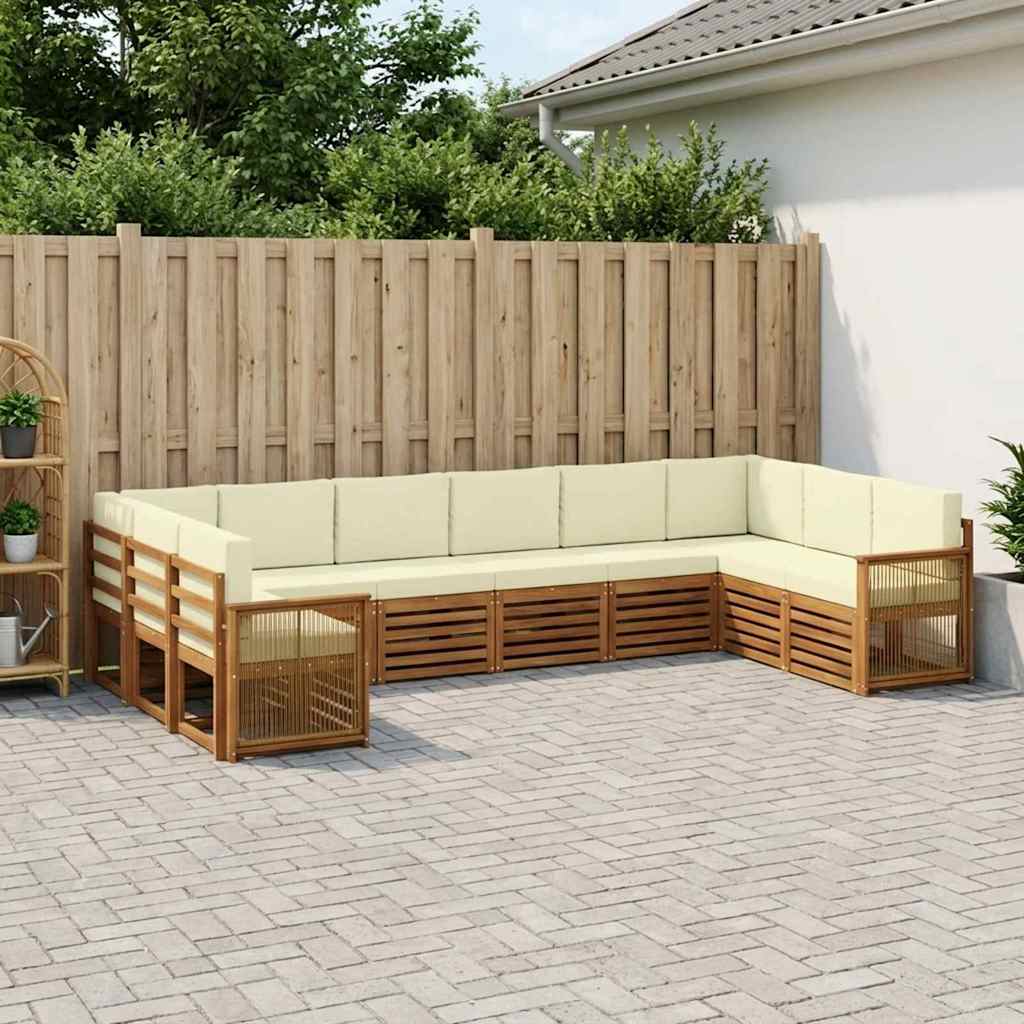 Set vanjskih sofa 7 kom. Prirodna i krem