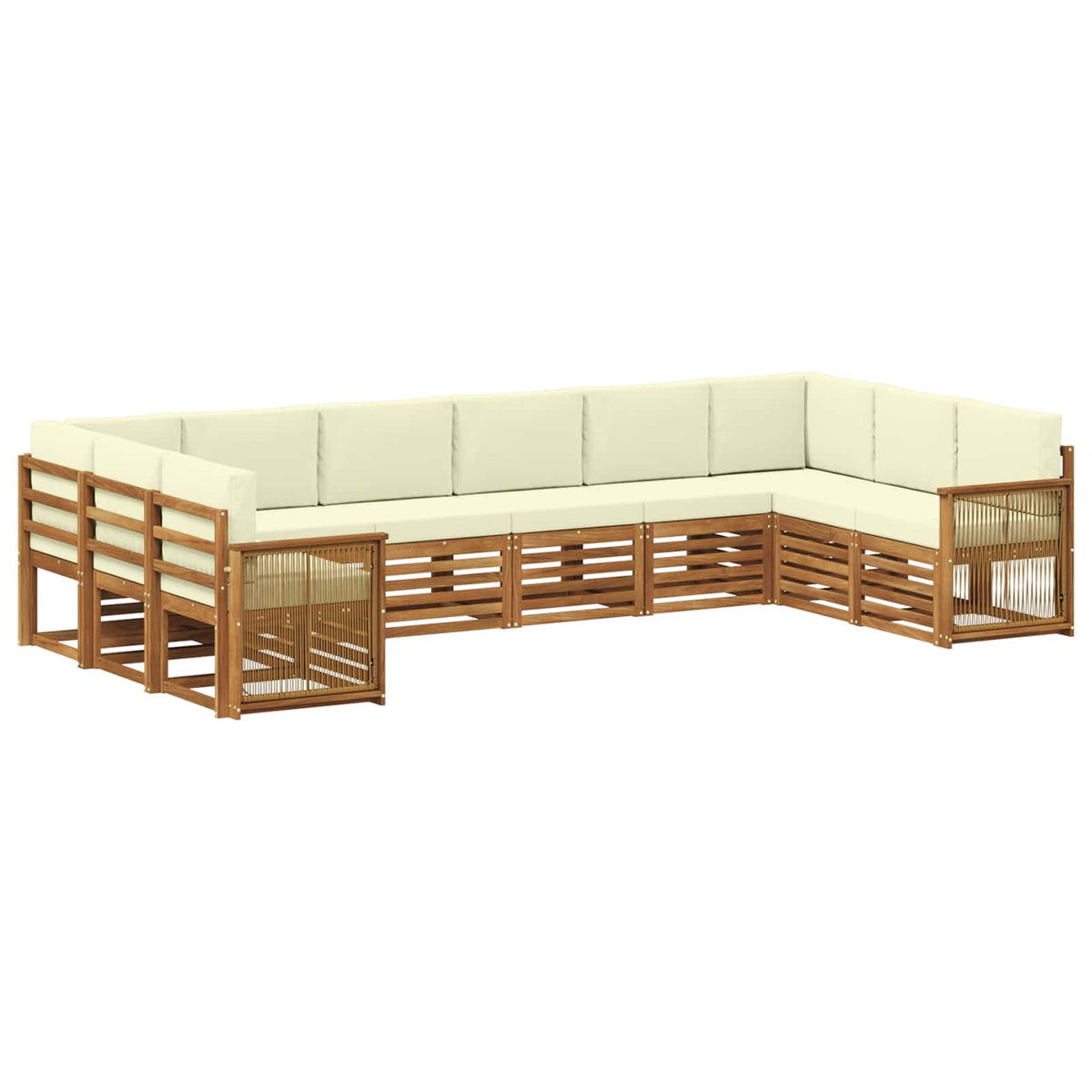 Set vanjskih sofa 7 kom. Prirodna i krem