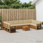 Set vanjskih sofa 8 kom. Prirodna