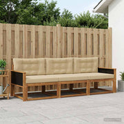 Set vanjskih sofa 3 kom. Prirodna i bež
