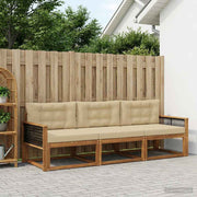 Set vanjskih sofa 3 kom. Prirodna i bež