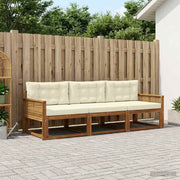 Set vanjskih sofa 3 kom. Prirodna i krem