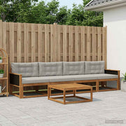 Set vanjskih sofa 5 pcs Prirodna i Svjetlosiva