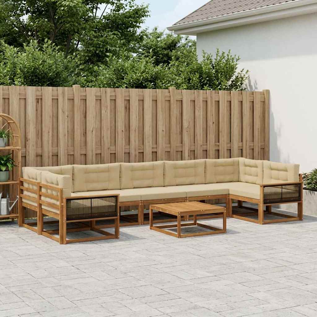 Set vanjskih sofa 8 pcs Prirodna i bež