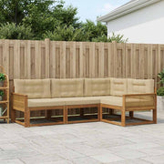 Set vanjskih sofa 4 kom. Prirodna i bež