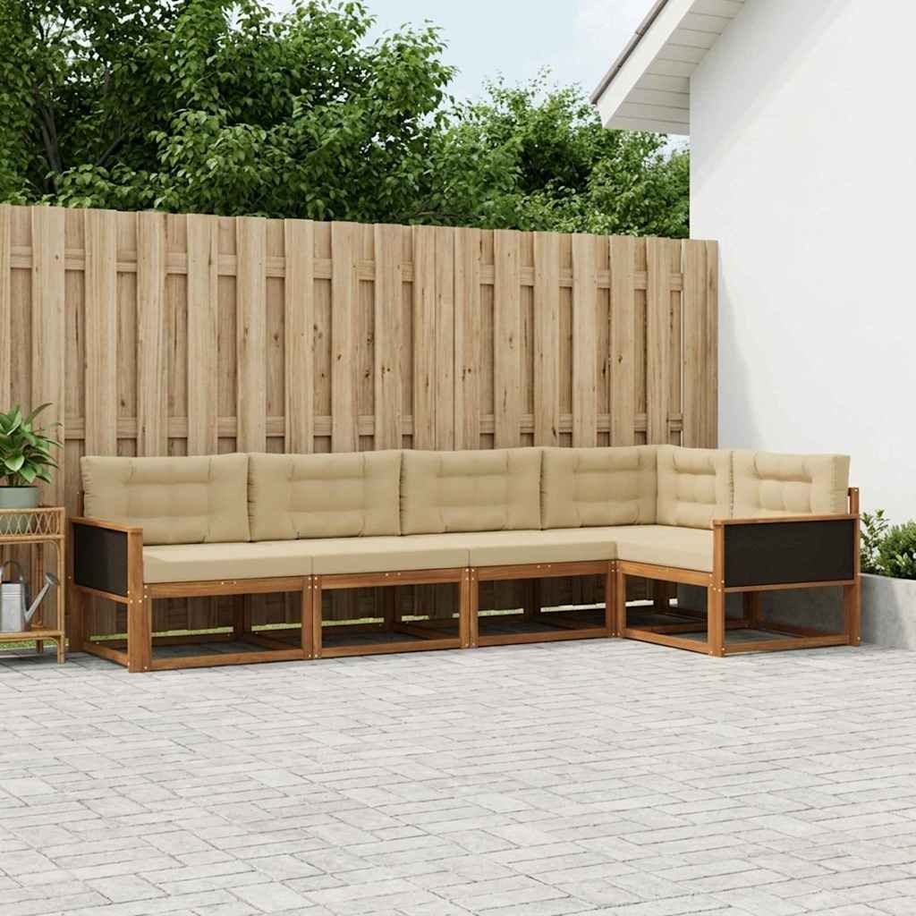 Set vanjskih sofa 5 pcs Prirodna i bež