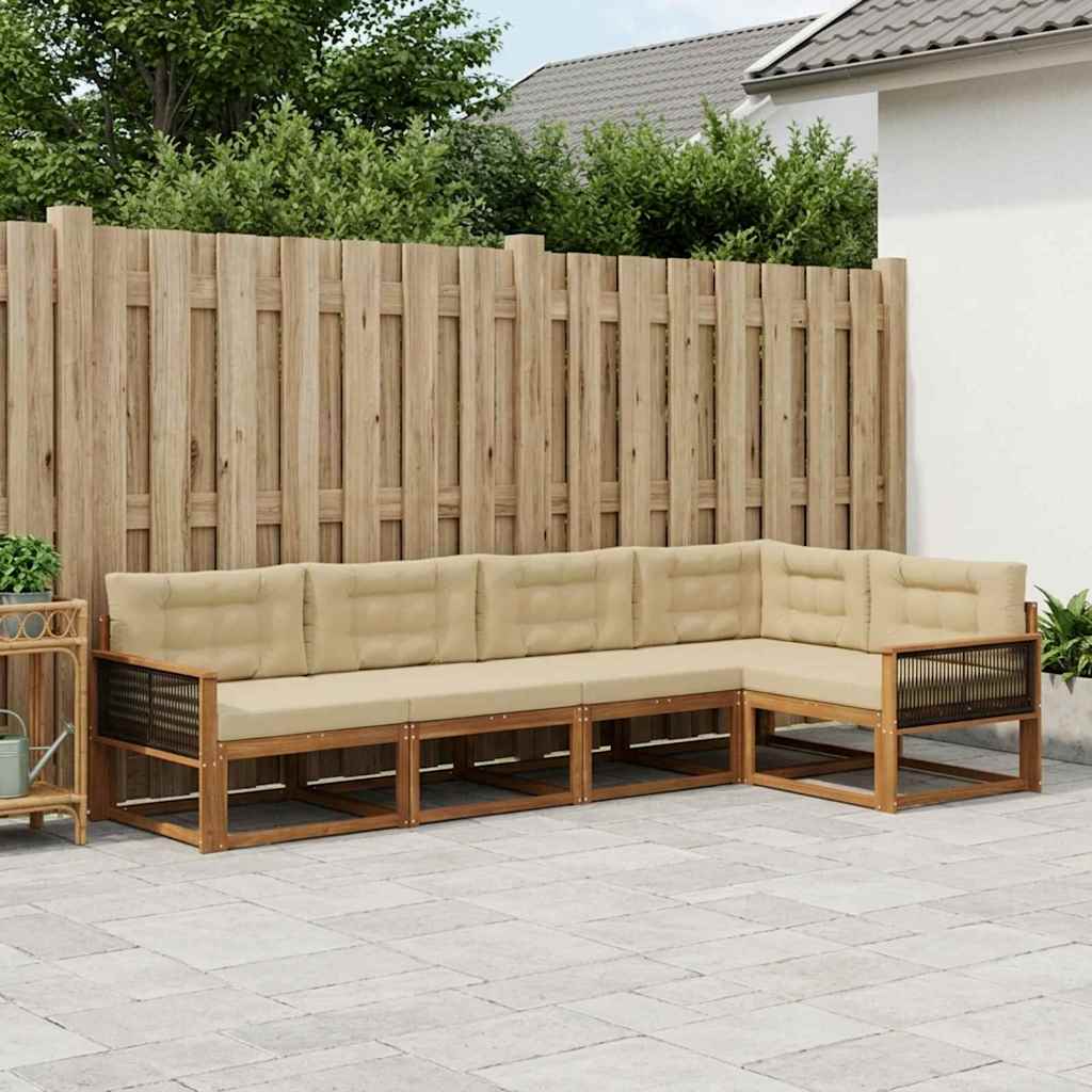 Set vanjskih sofa 5 pcs Prirodna i bež
