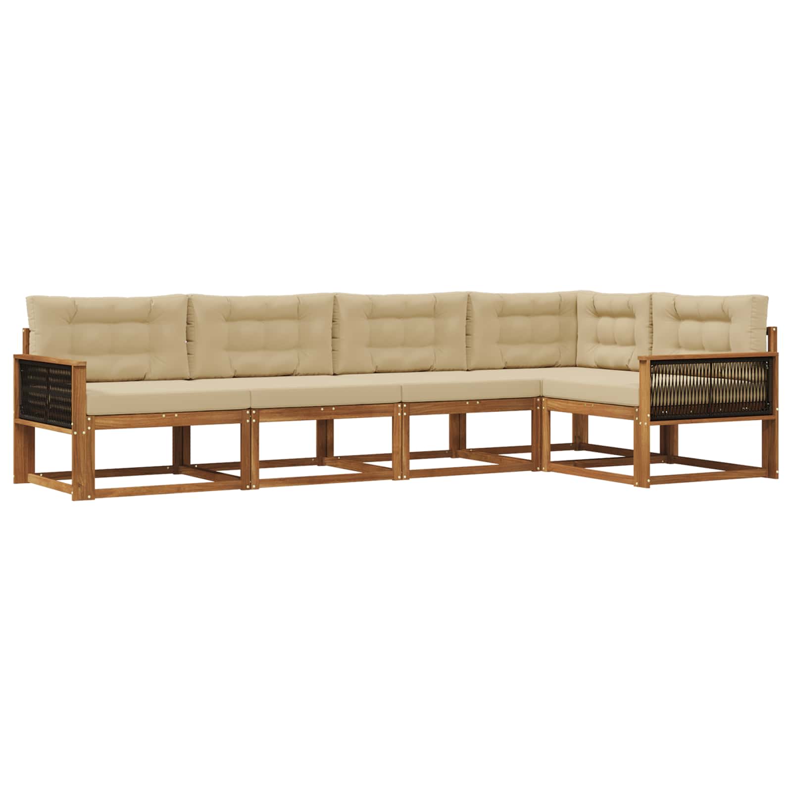 Set vanjskih sofa 5 pcs Prirodna i bež
