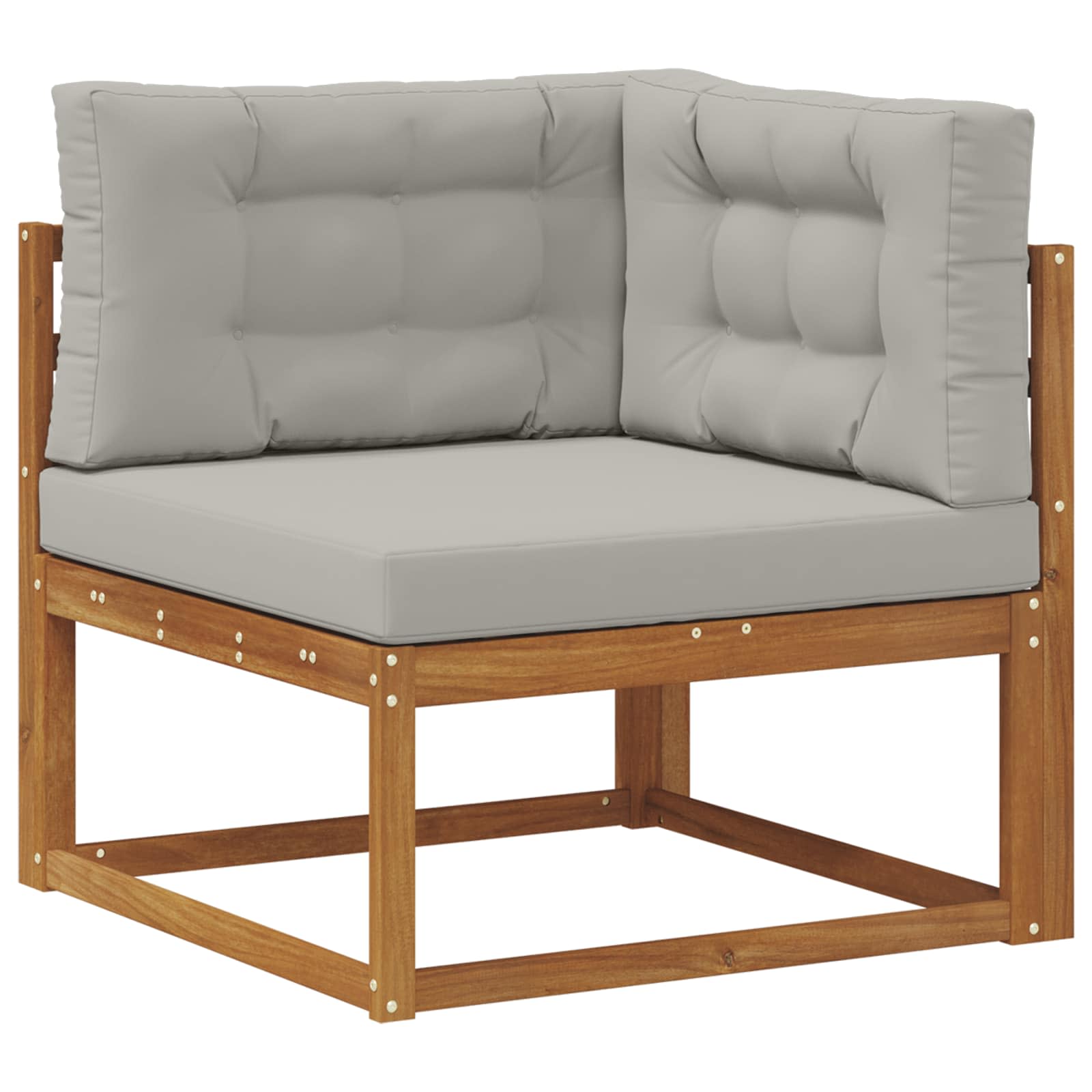 Set vanjskih sofa s jastukom 7 pcs Prirodna i Svjetlosiva