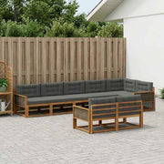 Set vanjskih sofa 8 pcs Prirodna i antracit