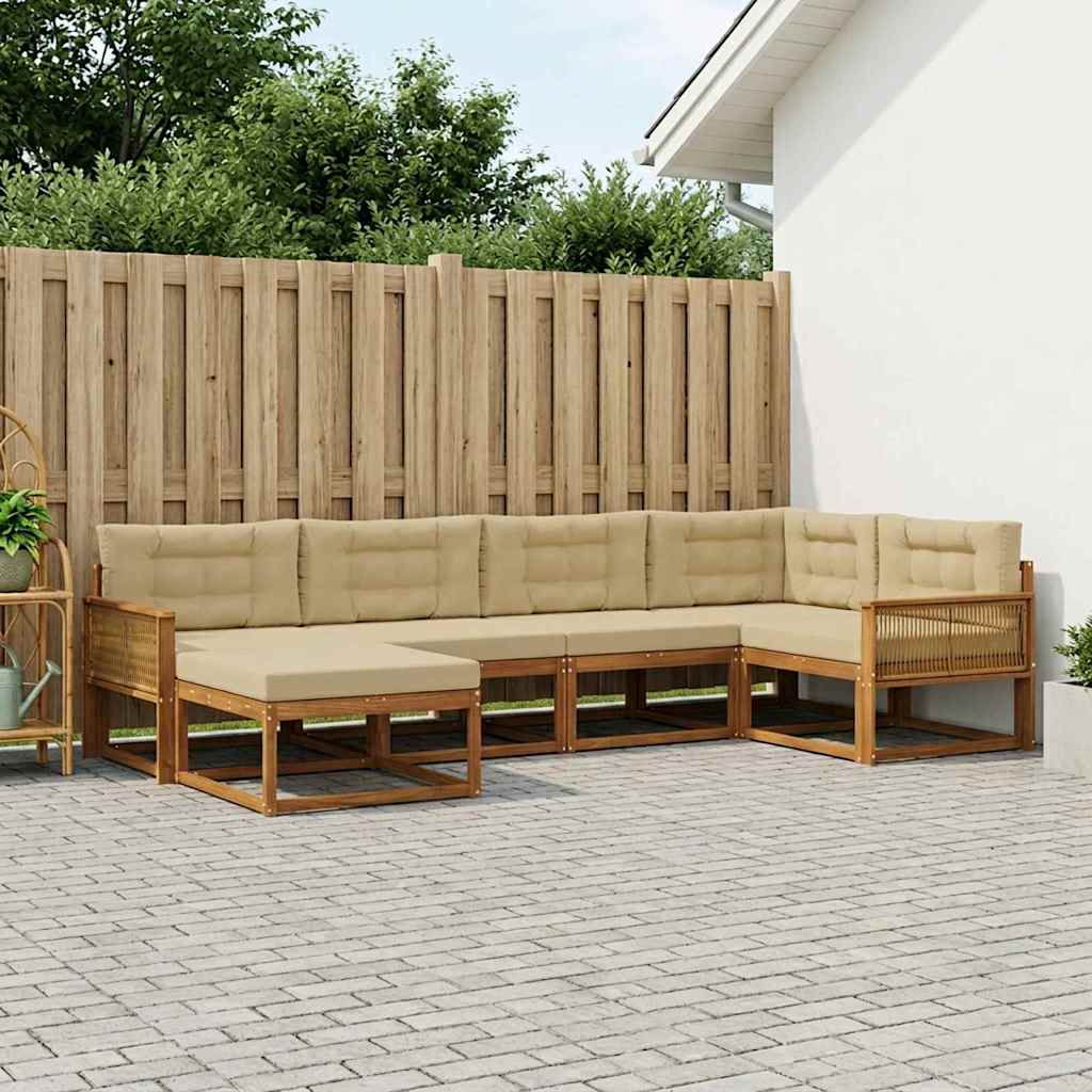 Set vanjskih sofa 6 pcs Prirodna i bež