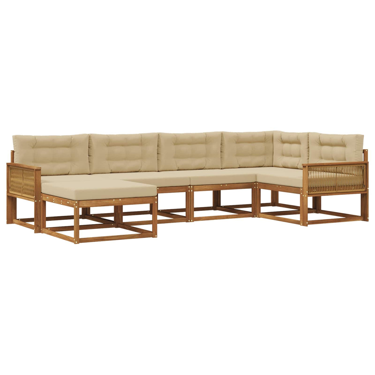 Set vanjskih sofa 6 pcs Prirodna i bež