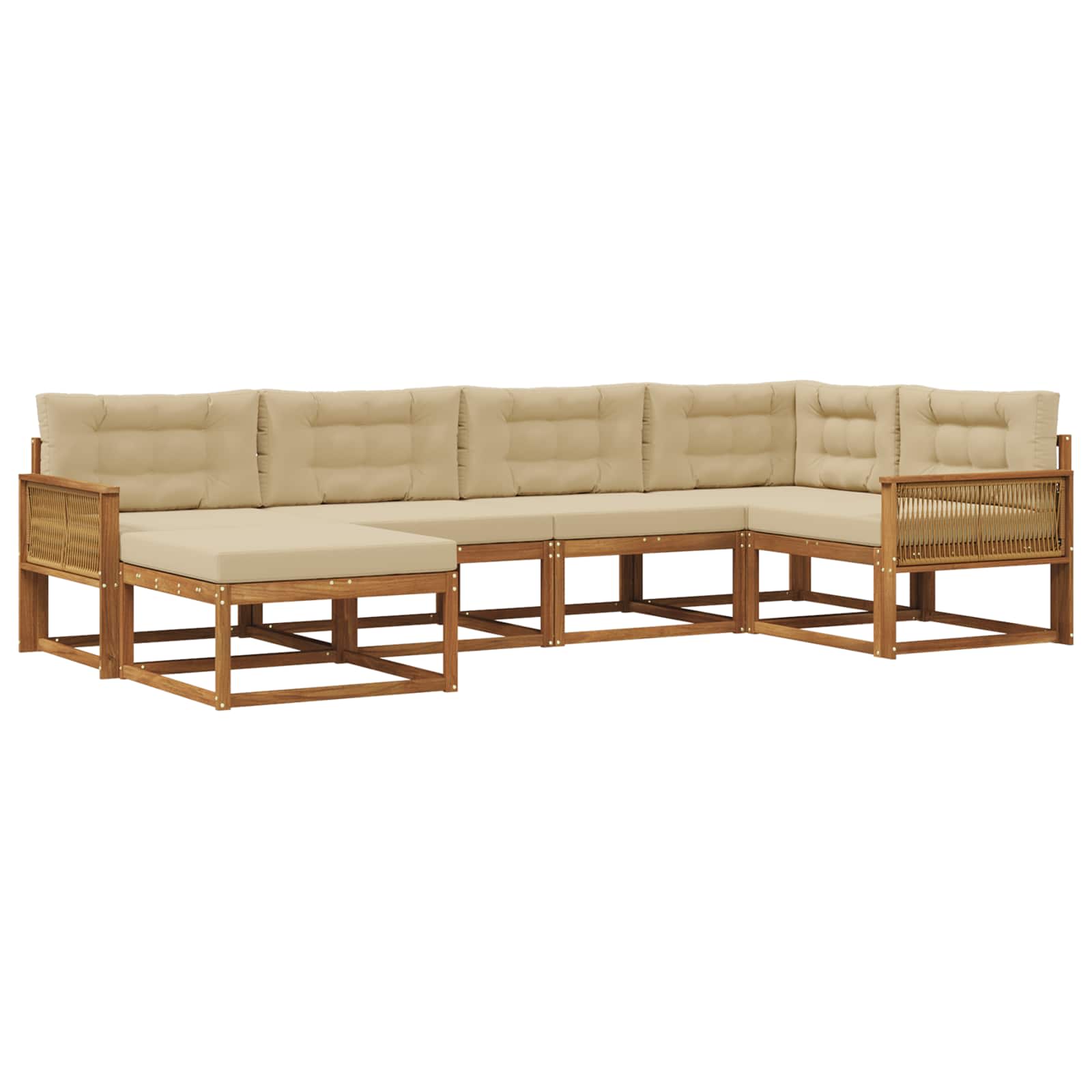 Set vanjskih sofa 6 pcs Prirodna i bež
