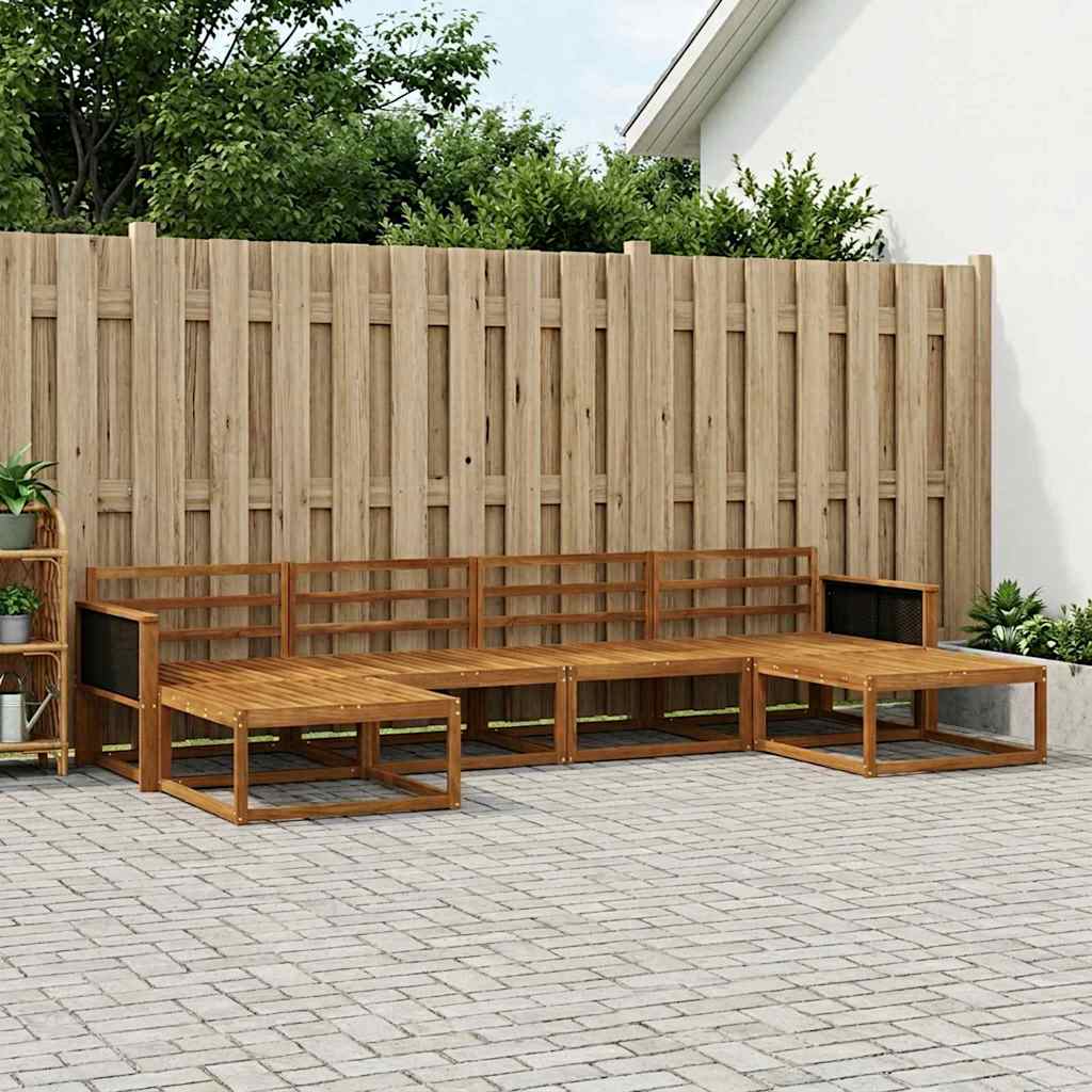 Set vanjskih sofa 6 kom. Prirodna Čvrsto drvo akacije