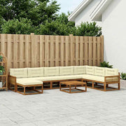 Set vanjskih sofa 9 pcs Prirodna i krem