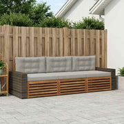 Set vanjskih sofa 3 pcs Prirodna i svjetlosiva Poliester