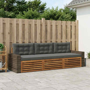 Set vanjskih sofa 3 pcs Prirodna i antracit Poliester