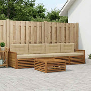 Set vanjskih sofa 5 kom. Prirodna i bež