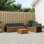 Set vanjskih sofa 7 pcs Prirodna i antracit Poliester