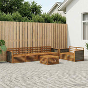 Set vanjskih sofa 7 kom. Prirodna Čvrsto drvo akacije