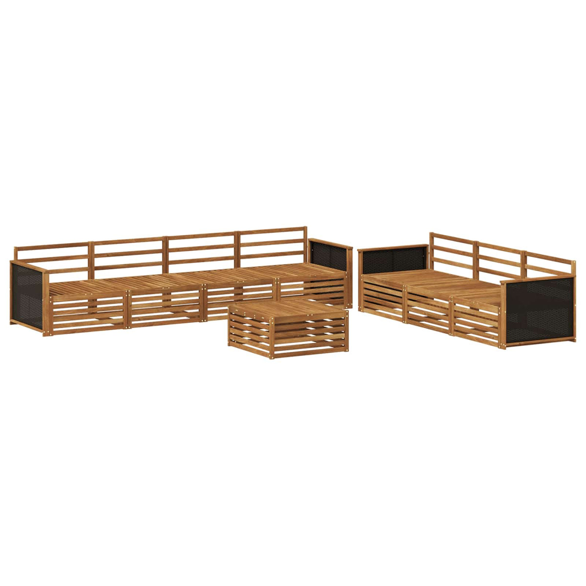 Set vanjskih sofa 8 pcs Prirodna 79 x 79 x 37 cm