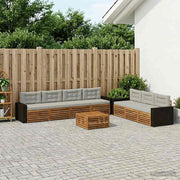 Set vanjskih sofa 8 pcs Prirodna i svjetlosiva 79 x 79 x 37 cm