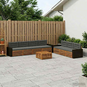 Set vanjskih sofa 8 pcs Prirodna i antracit 79 x 79 x 37 cm