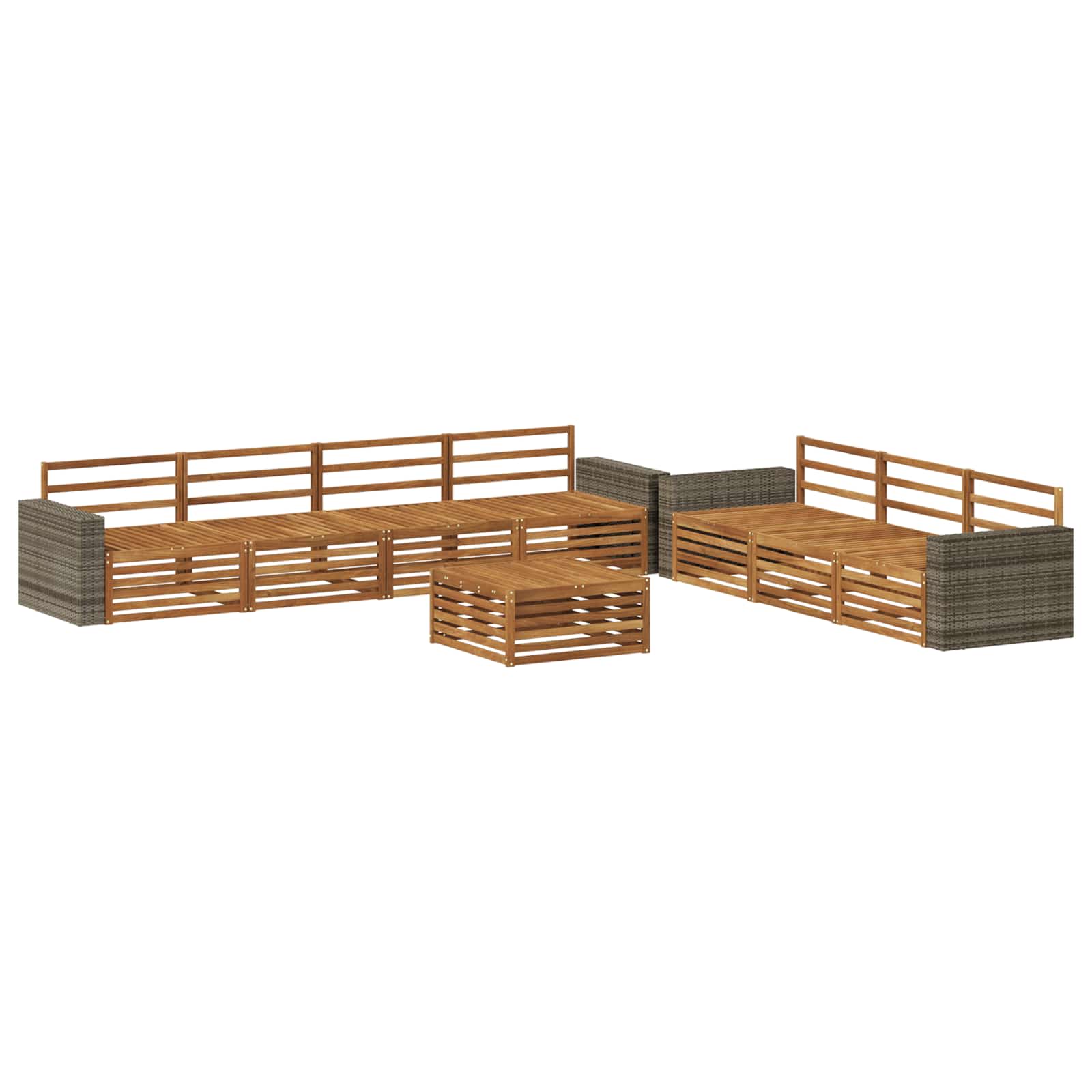 Set vanjskih sofa 8 pcs Prirodna 79 x 79 x 37 cm