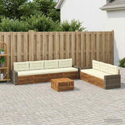 Set vanjskih sofa 8 kom. Prirodna i krem Poliester