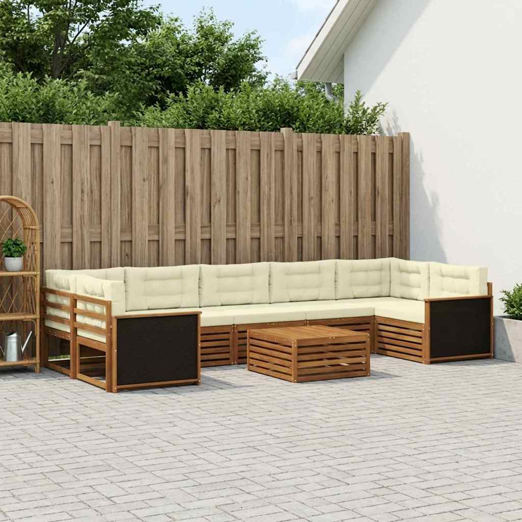 Set vanjskih sofa 8 pcs Prirodna i krem