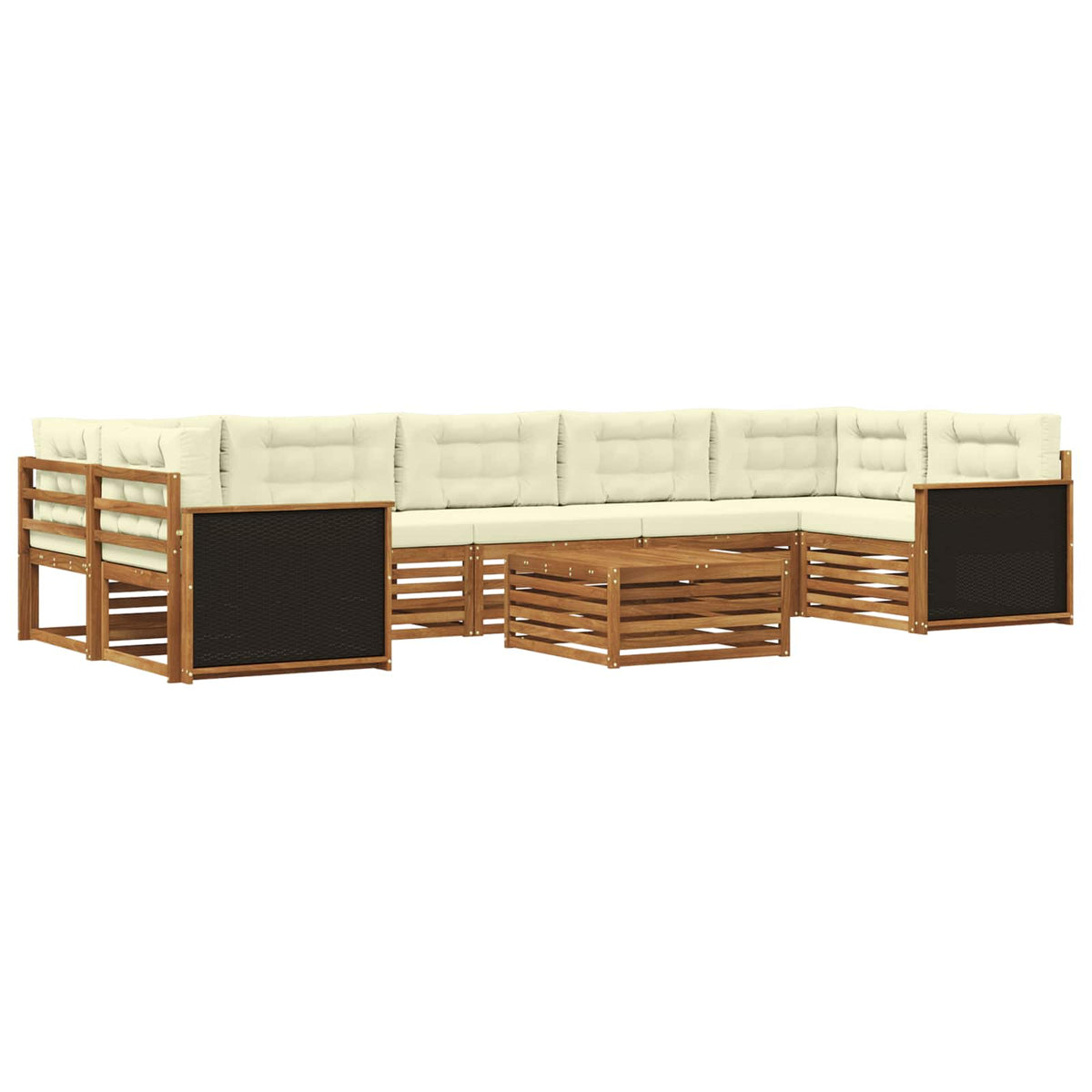 Set vanjskih sofa 8 pcs Prirodna i krem