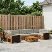 Set vanjskih sofa 8 pcs Prirodna i svjetlosiva