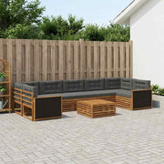Set vanjskih sofa 8 pcs Prirodna i antracit