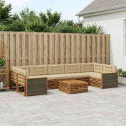 Set vanjskih sofa 8 kom. Prirodna i bež