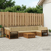Set vanjskih sofa 8 kom. Prirodna i bež