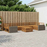 Set vanjskih sofa 8 kom. Prirodna Čvrsto drvo akacije