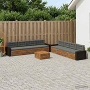 Set vanjskih sofa 9 pcs Prirodna i antracit Poliester