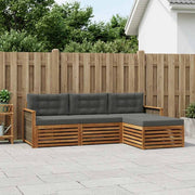 Set vanjskih sofa 4 kom. Prirodna i antracit